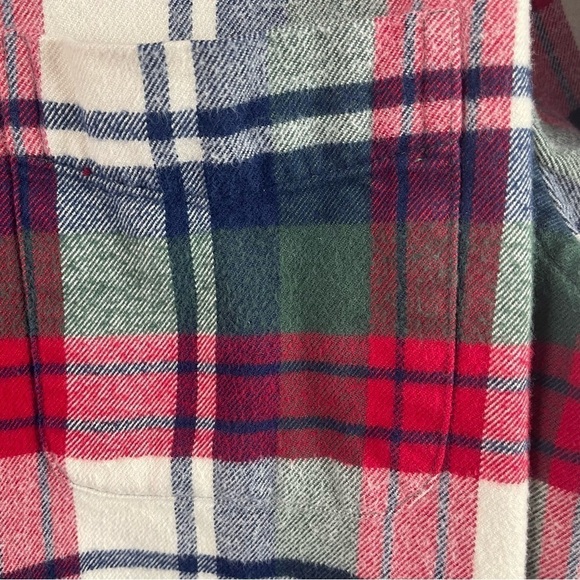 Lands' End Men's Flannel Button Up Plaid Shirt Standard Fit 100% Cotton Soft L - Picture 5 of 13